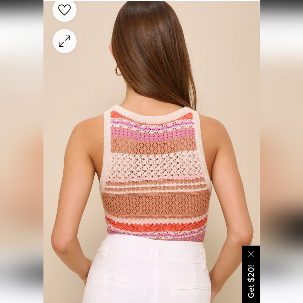 Lulu's Exceptional Expression Beige Multi-Stripe … - image 2